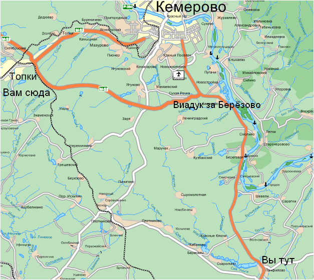 Село топки карта