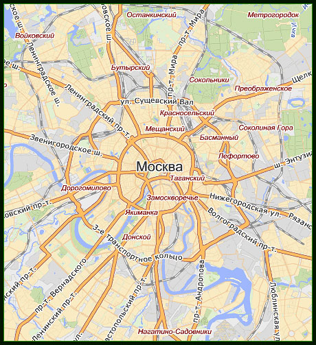 Карта стороны света москва