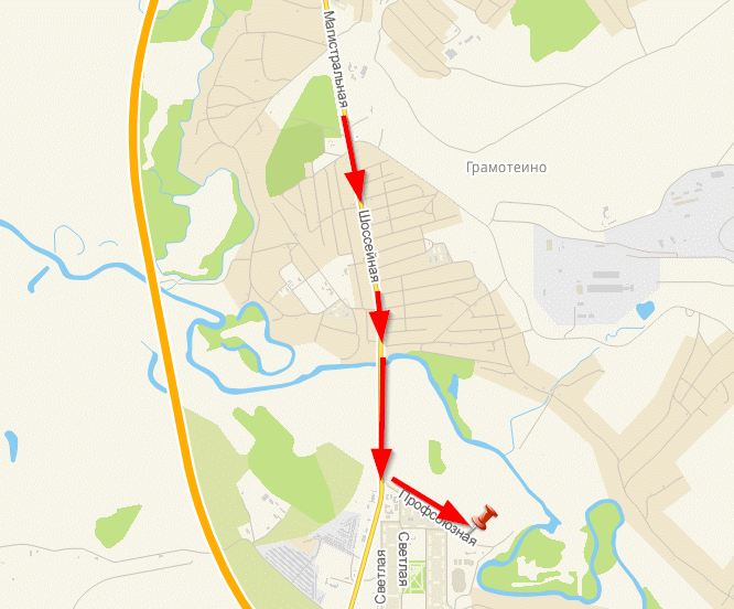 Карта пгт грамотеино