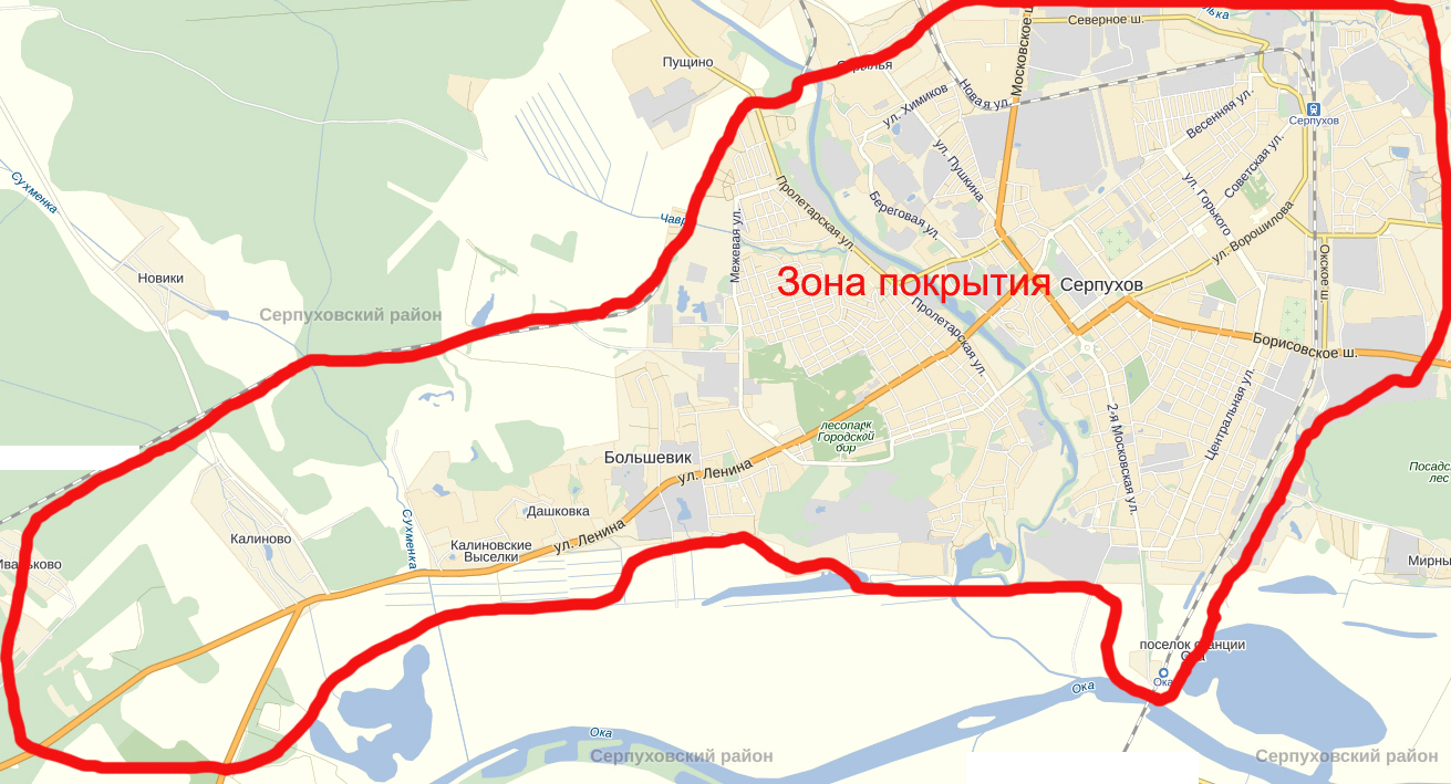 Серпухов дашковка карта